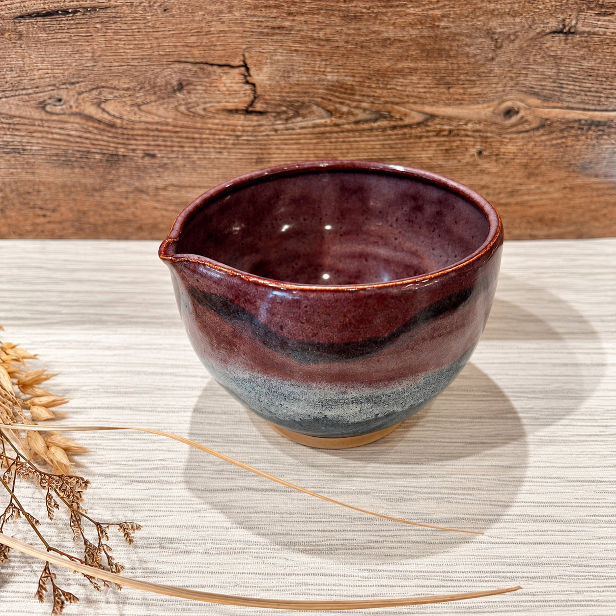 Plum Horizon Stoneware Pouring Bowl