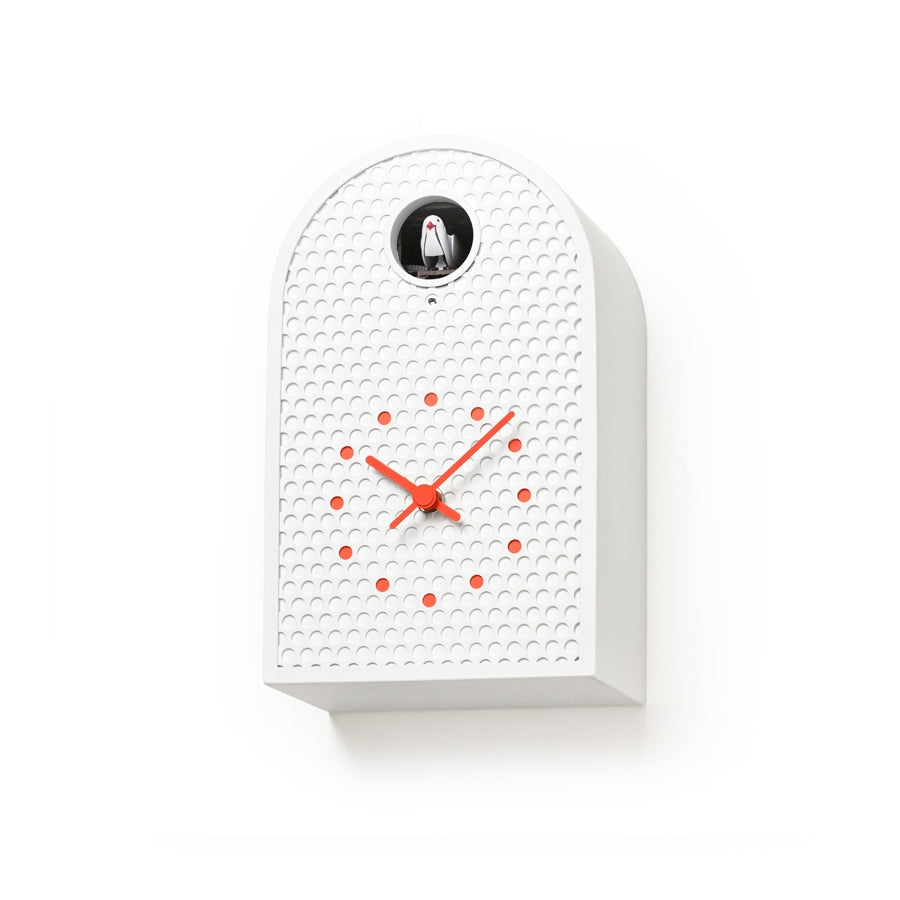 COO Metal Cuckoo Clock - White/Orange