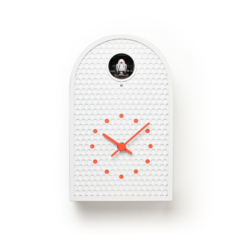 COO Metal Cuckoo Clock - White/Orange