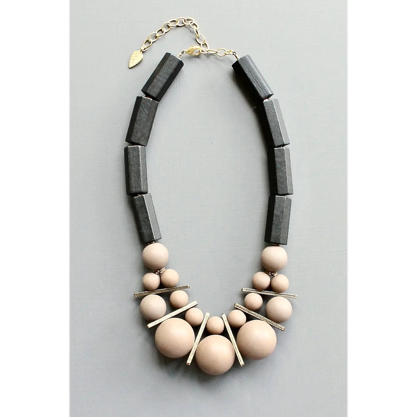Black + Chestnut Bauble Statement Necklace