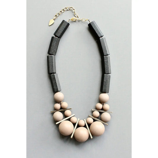 Black + Chestnut Bauble Statement Necklace