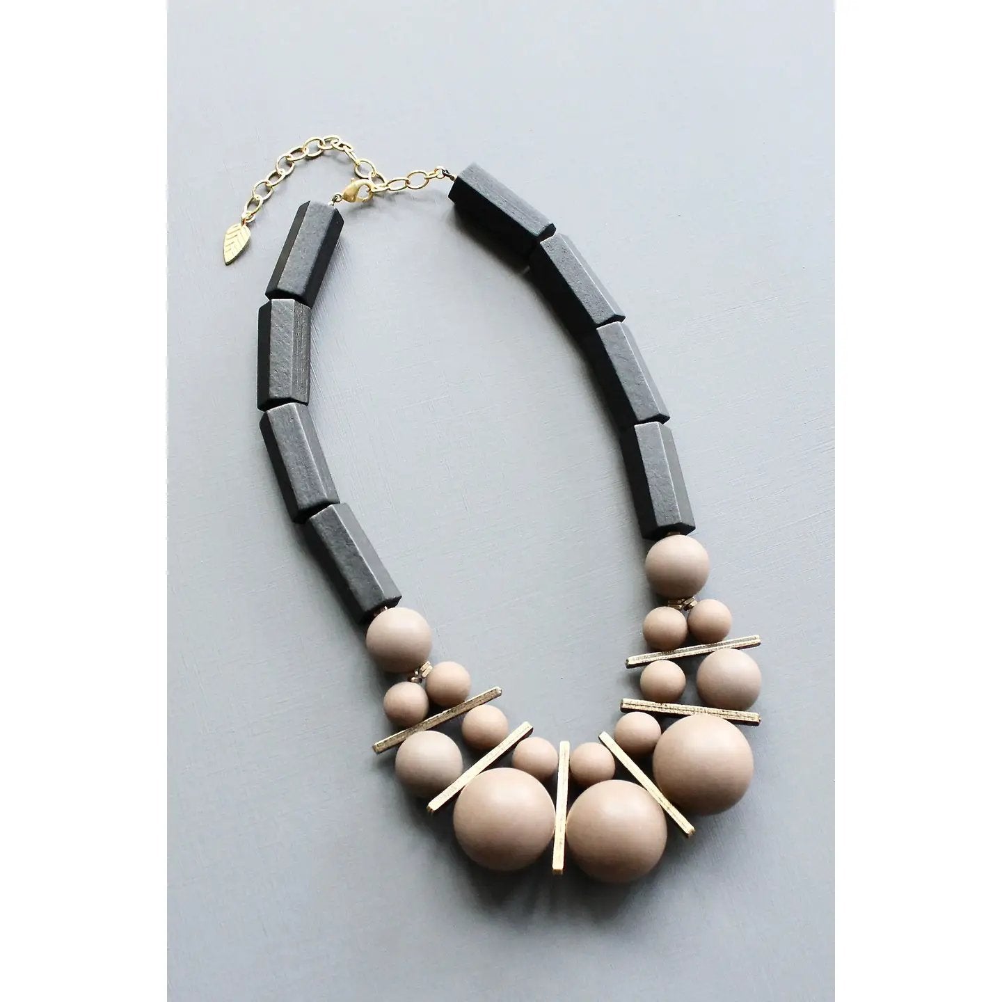 Black + Chestnut Bauble Statement Necklace