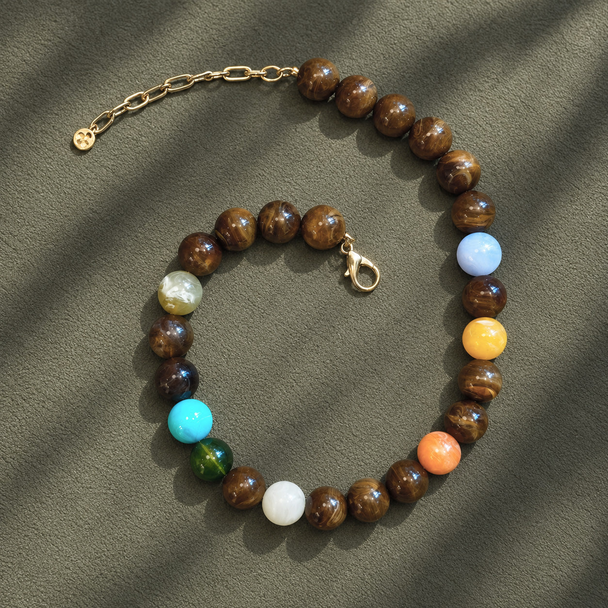 Multicolor Gumball Bead Necklace