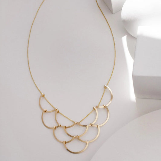 Gold Fill 'Large Scales' Necklace