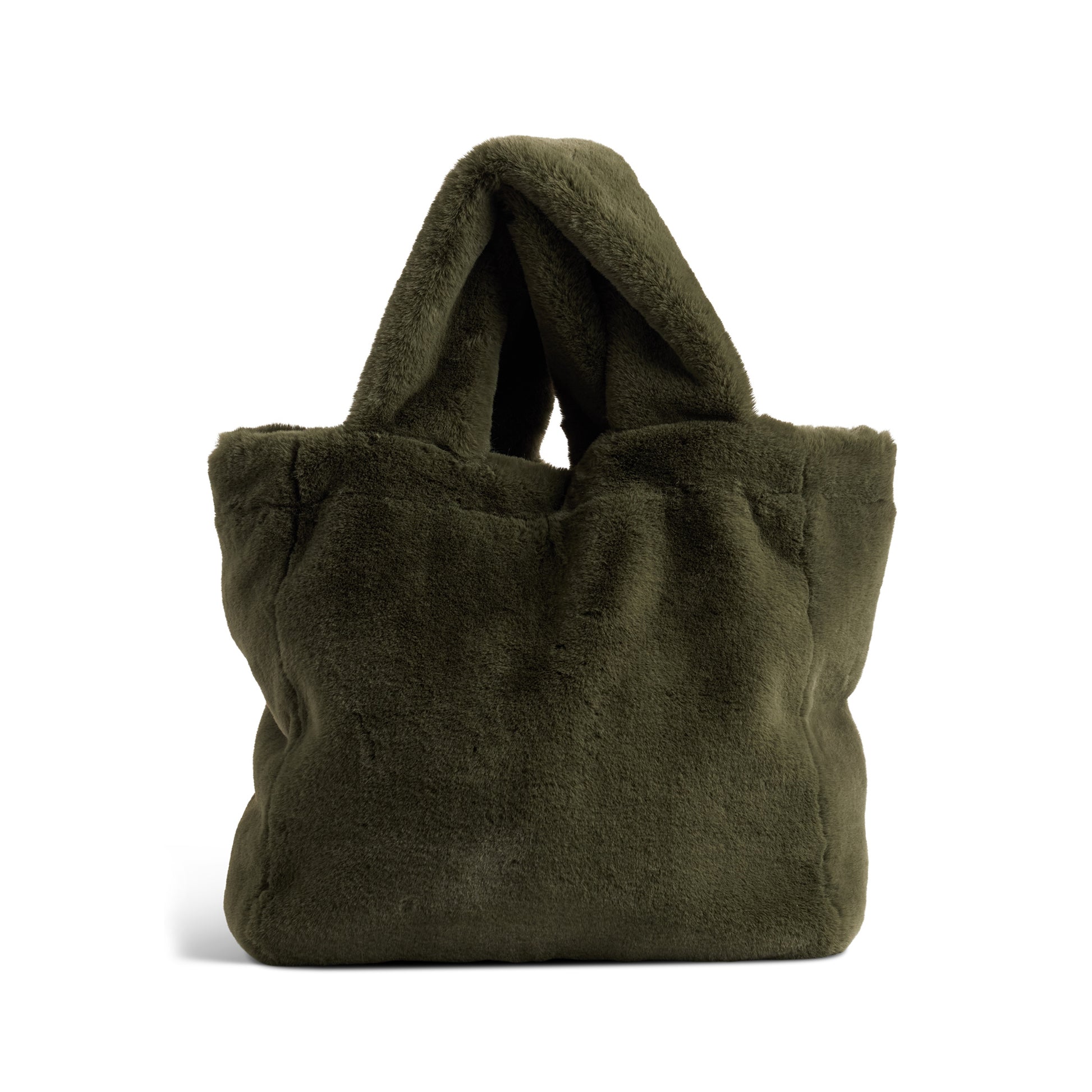 Faux Fur 'Le Mink' Tote Bag - Olive