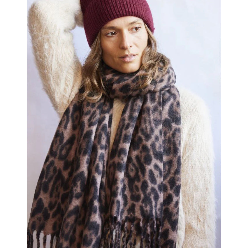 Leopard Scarf - Natural