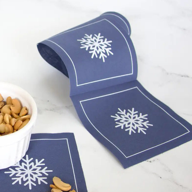 Cocktail Napkin Roll - 'Let It Snow'