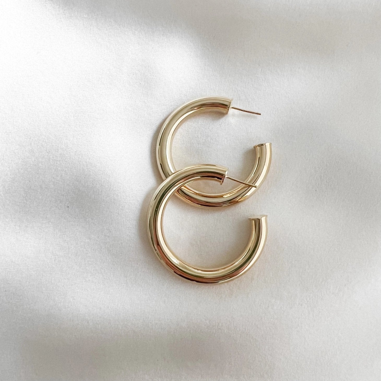 Gold Filled Chunky Hoop Earrings