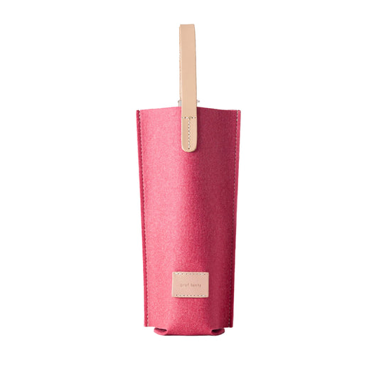 Felt Wine Cozy Carrier - Solo (choose color) Lychee