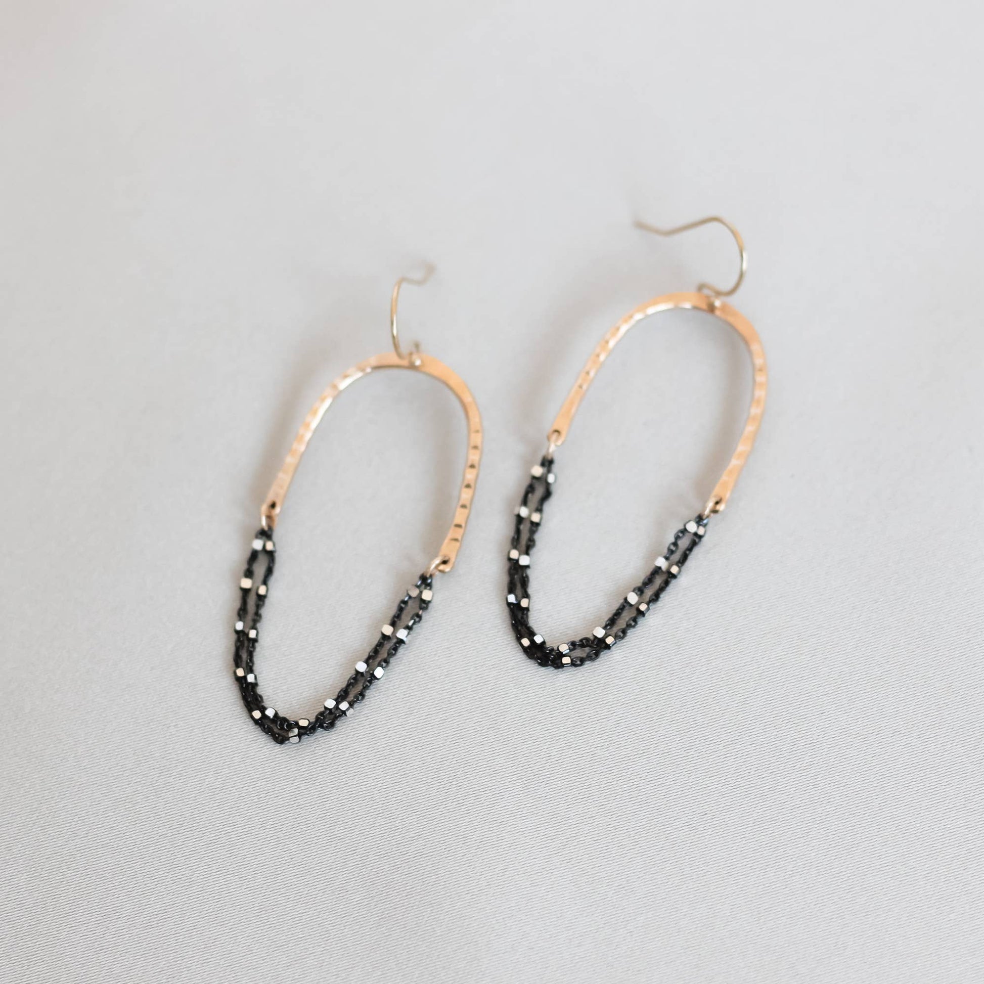 Lexi Earrings – Black + Gold