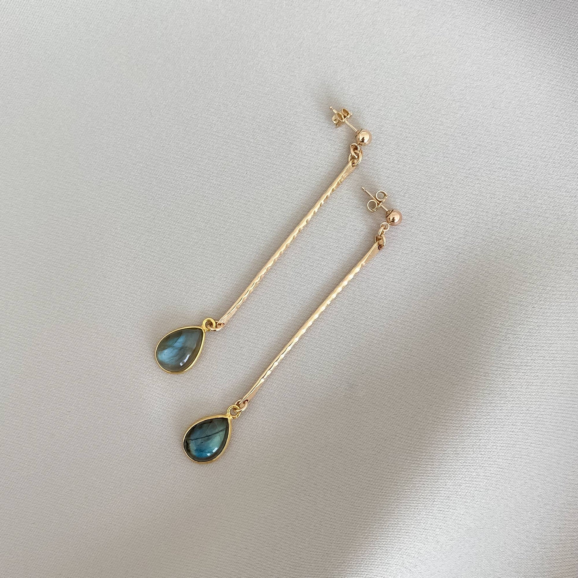 Misha Drop Post Earrings – Labradorite