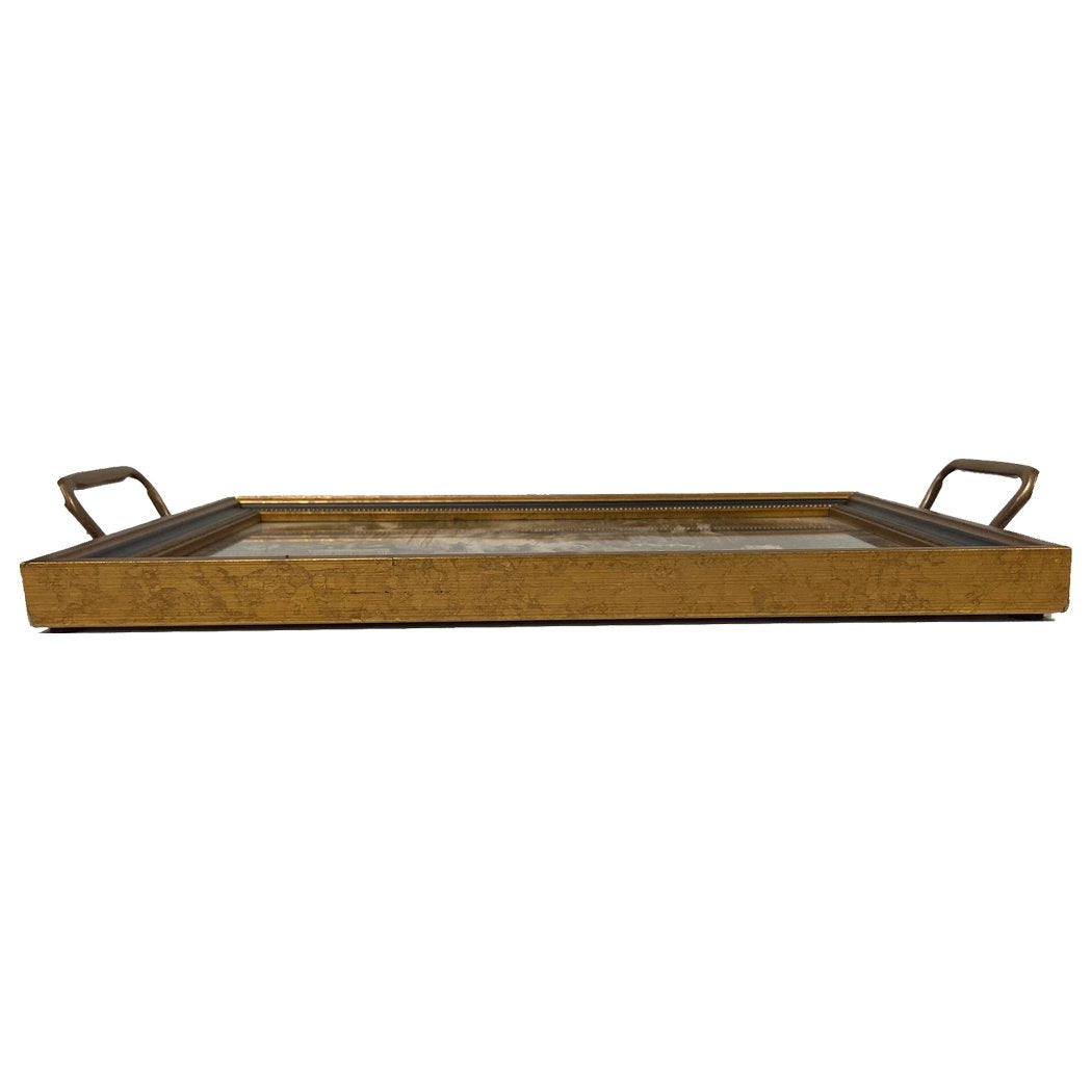 Large William Morris Honeysuckle Decorative Tray with Brass Handles