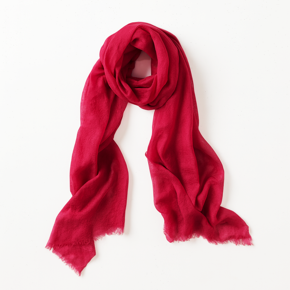Cashmere Whisper Featherweight Scarf - Mulberry Red