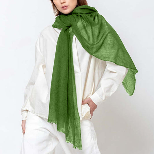 Cashmere Whisper Featherweight Scarf - Moss