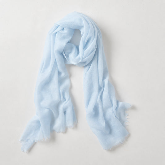 Cashmere Whisper Featherweight Scarf - Pale Blue