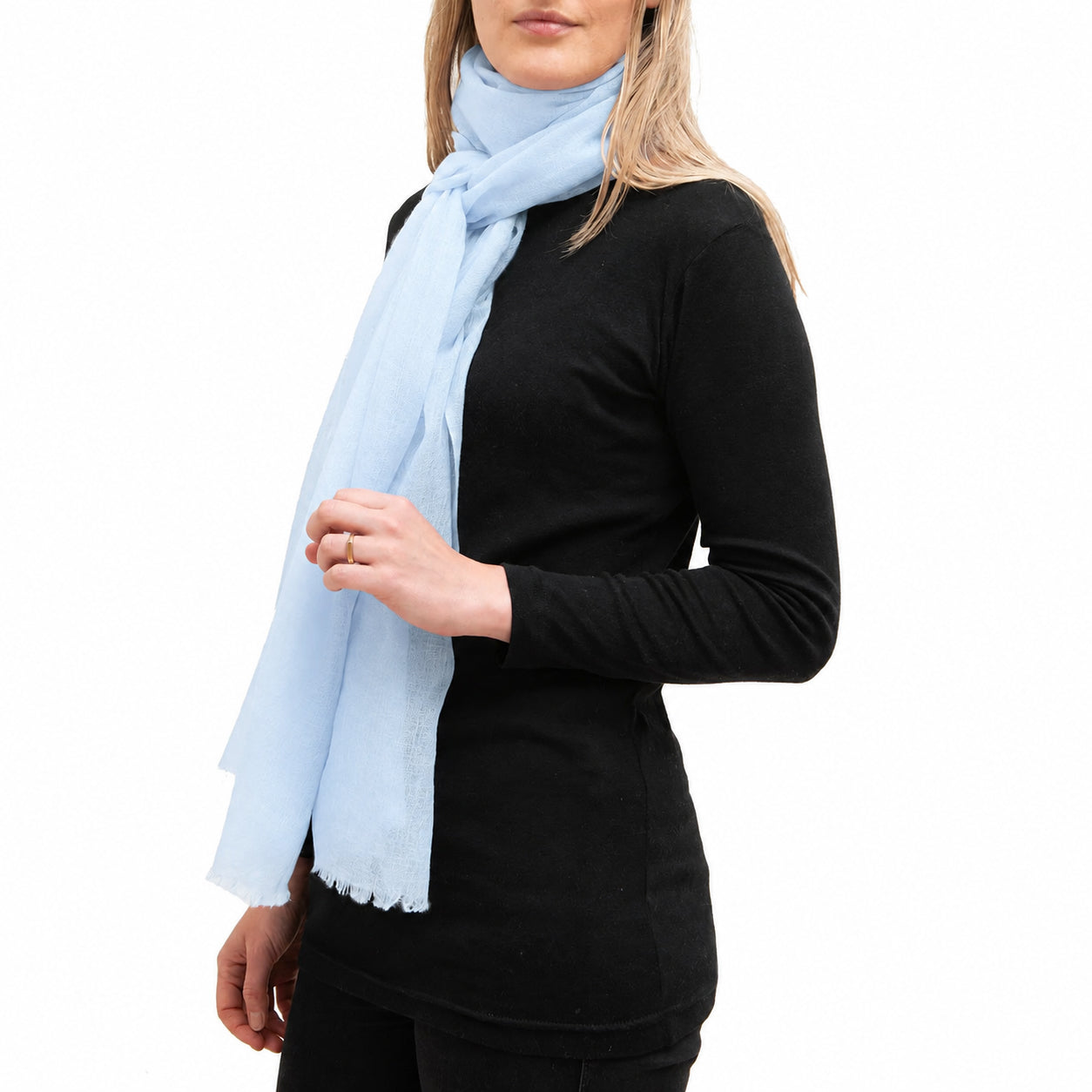 Cashmere Whisper Featherweight Scarf - Pale Blue