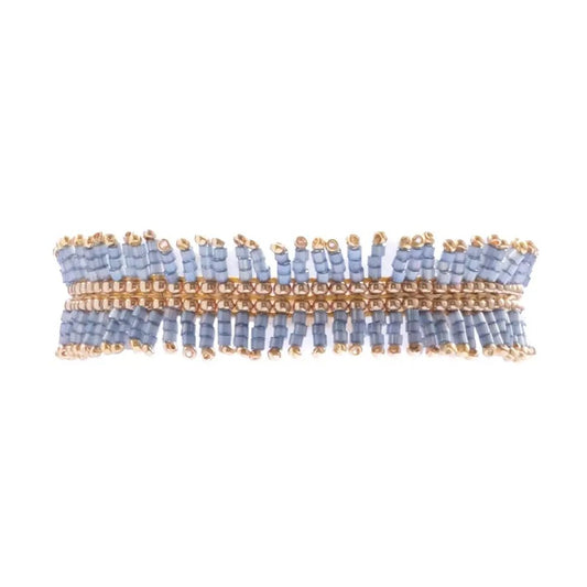 Handwoven Beaded Noor Bracelet - Blue