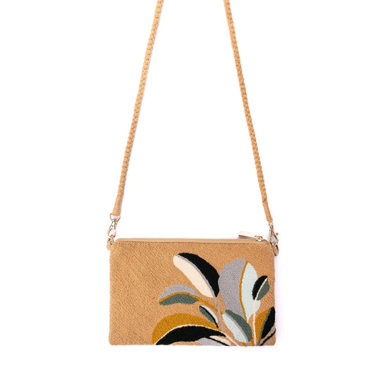 Woven Convertible Crossbody Aluna Clutch Bag - Botanica