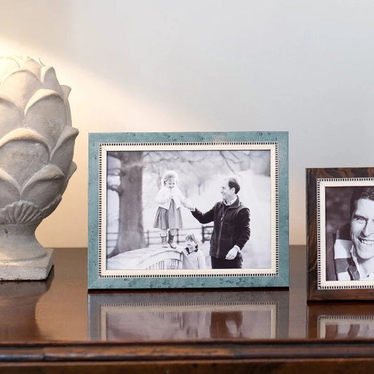 4x6 Spa Blue Marquetry Picture Frame