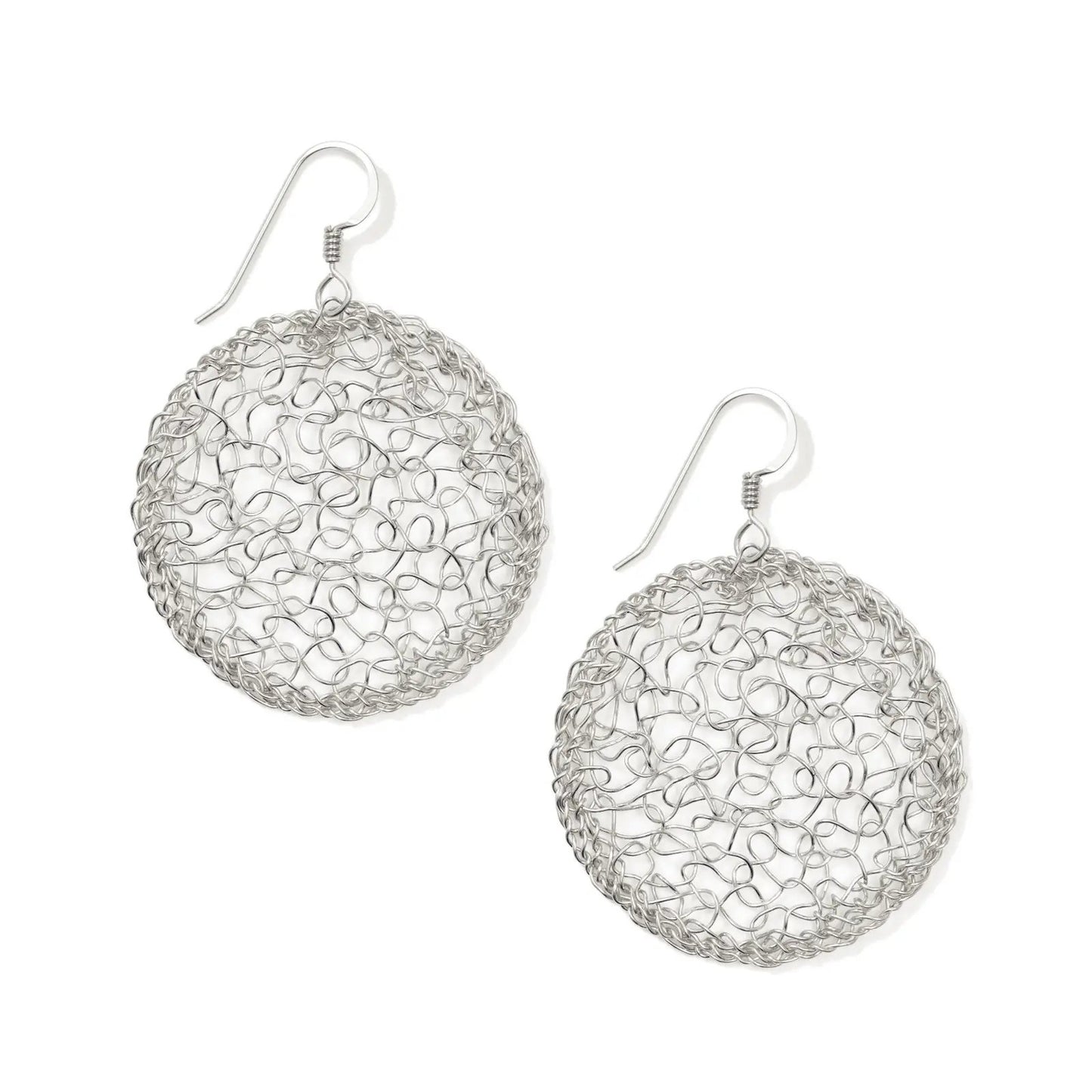 Sterling Silver Wire Large Circle Earrings
