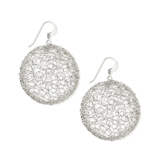 Sterling Silver Wire Large Circle Earrings