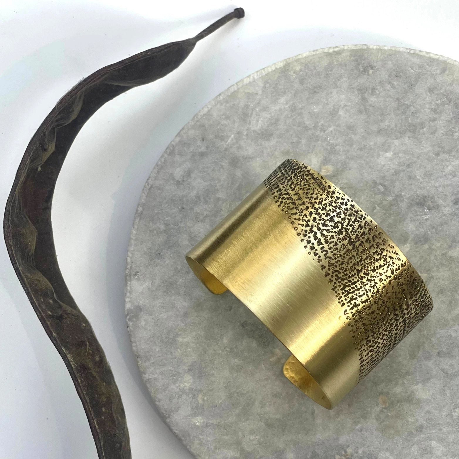 Textured Brass Statement Cuff