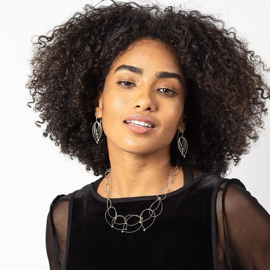 3-D Woven Cable 'Small Tears' Hook Earrings – Gold/Silver