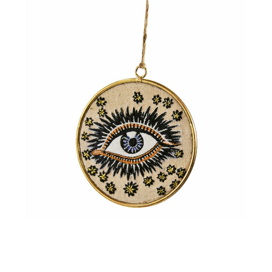 Evil Eye Disc Christmas Ornament