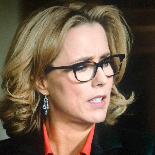 As Seen on MADAM SECRETARY: Silver Swarovski Crystal Triple Dangle Earrings