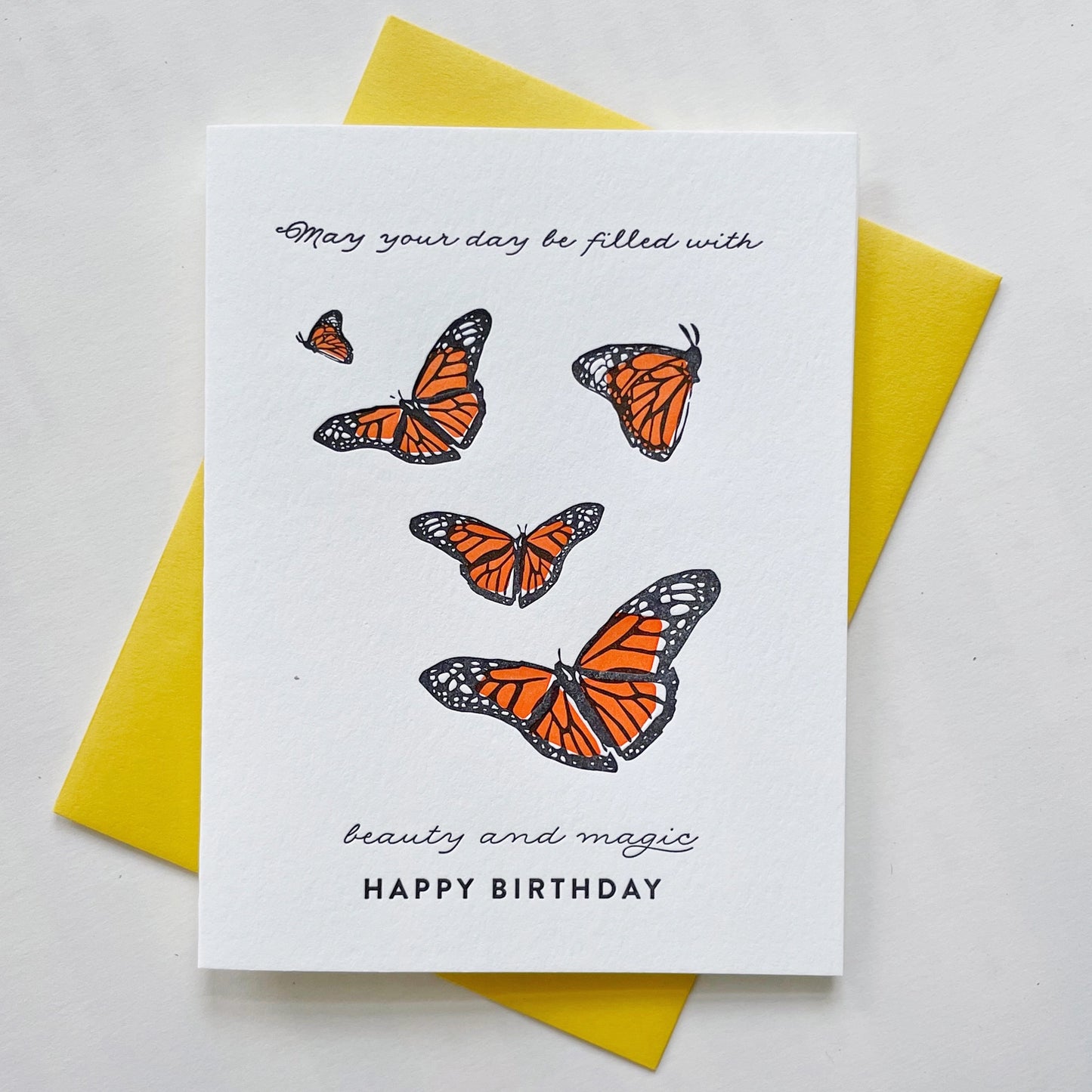 Magic Butterfly Birthday - Letterpress Card