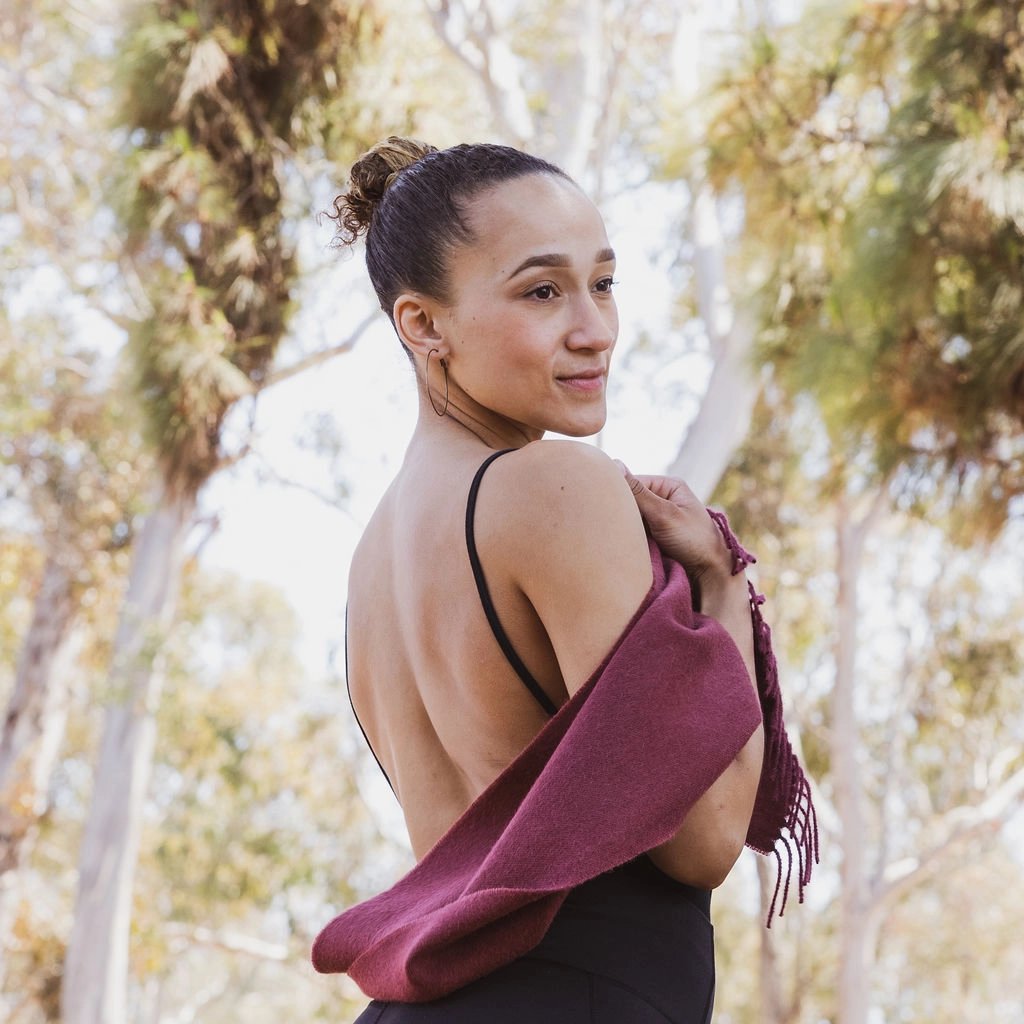 Baby Alpaca Solid Scarf - Malbec