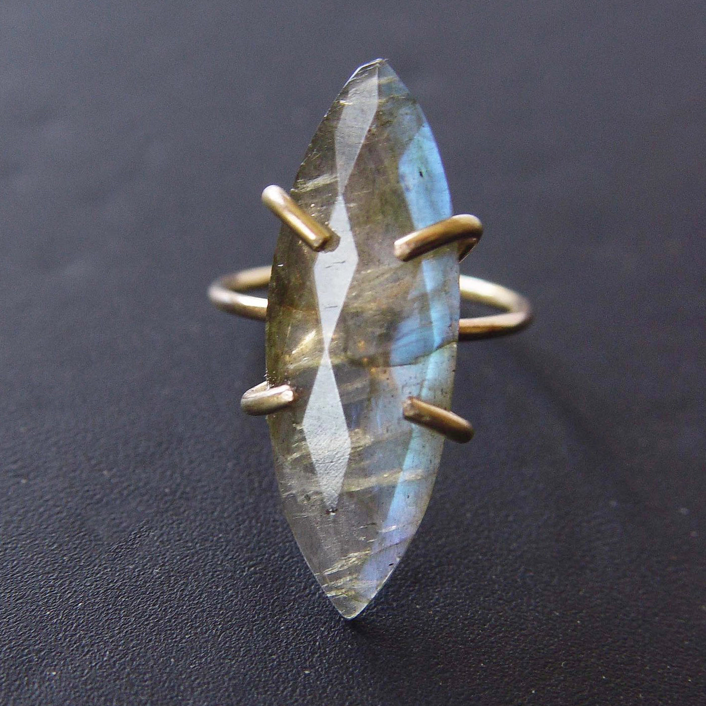 Marquise Labradorite Gold Fill Ring