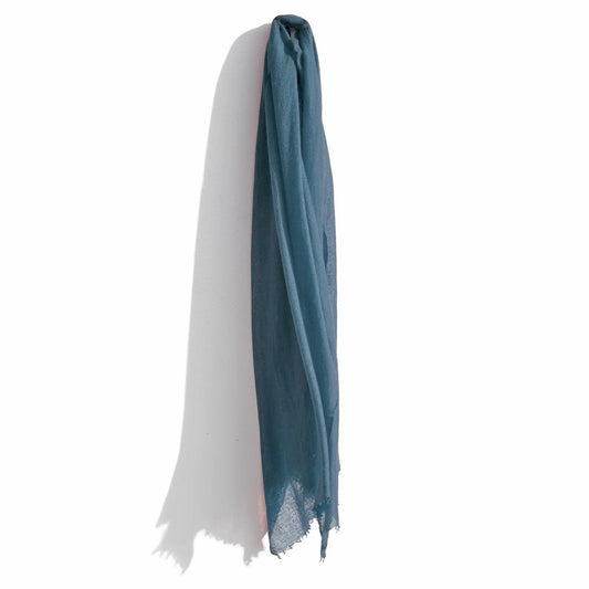 Cashmere Whisper Featherweight Scarf - Dark Mid Blue