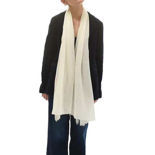 Cashmere Whisper Featherweight Scarf - Ivory