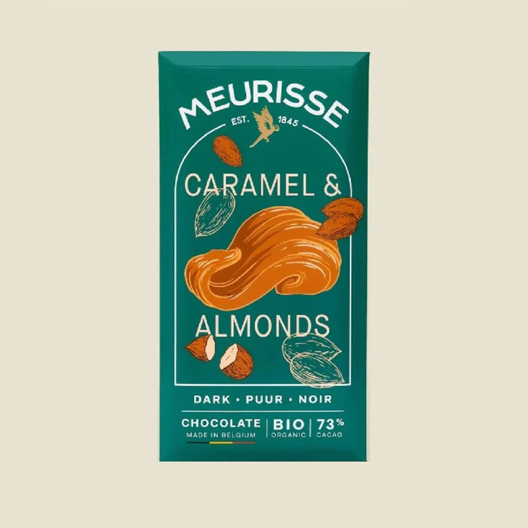 Meurisse Dark Chocolate Tablet - Caramel + Almonds