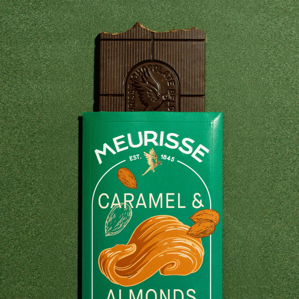 Meurisse Dark Chocolate Tablet - Caramel + Almonds