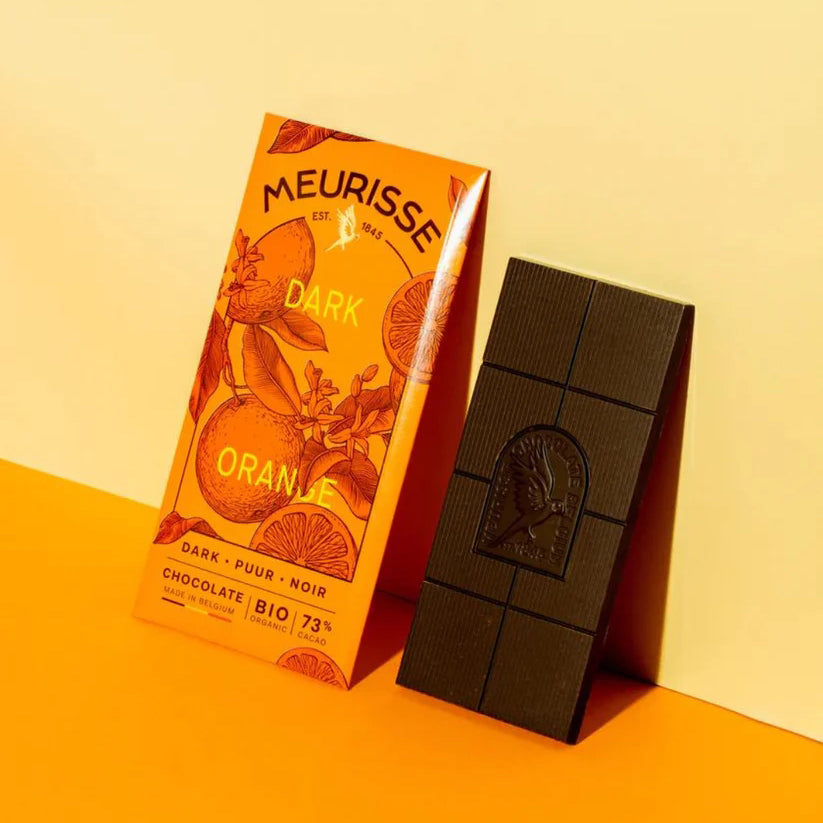 Meurisse Dark Chocolate Tablet - Orange