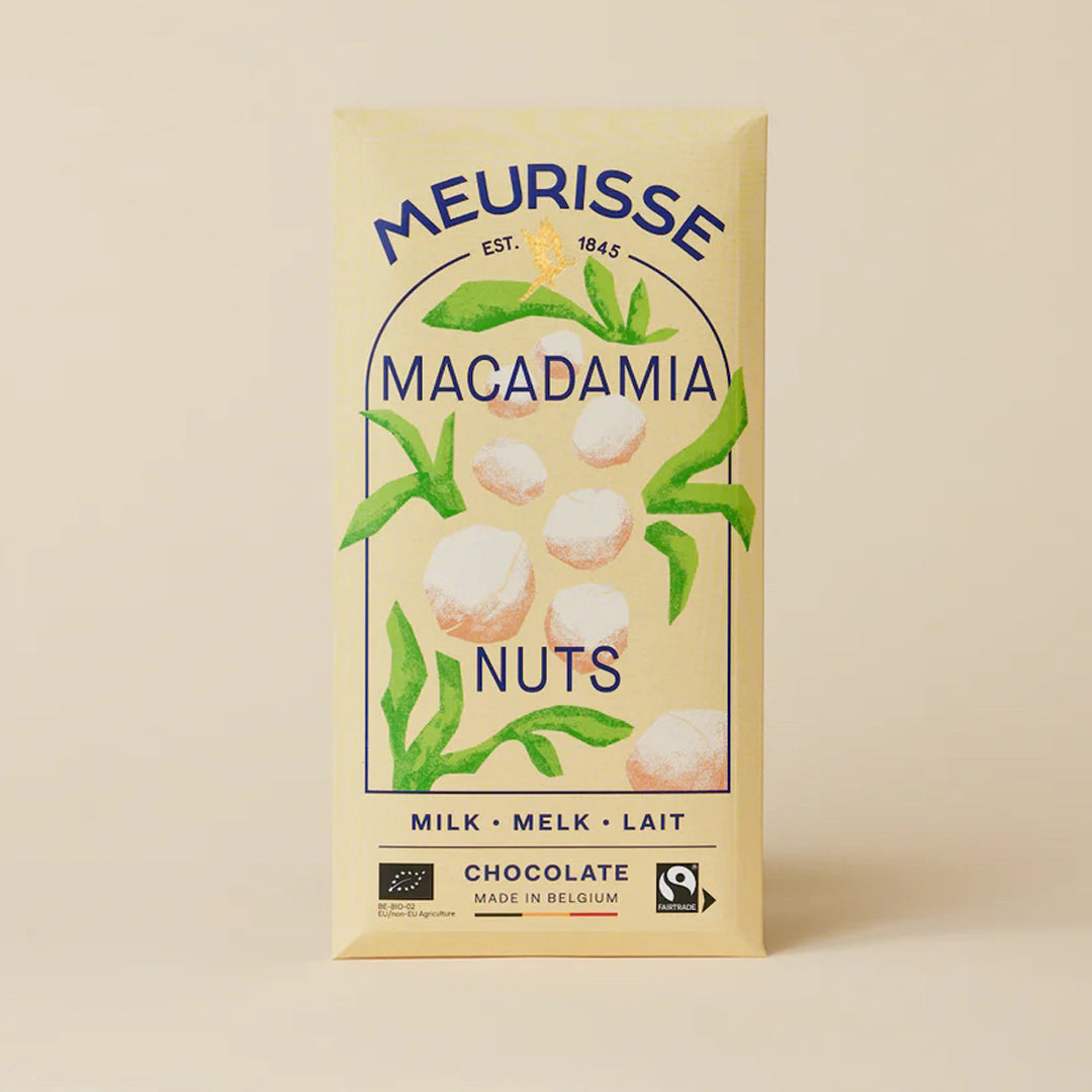 Meurisse Milk Chocolate Tablet - Macadamia Nuts