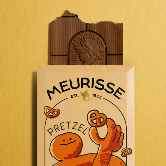 Meurisse Milk Chocolate Tablet - Pretzel