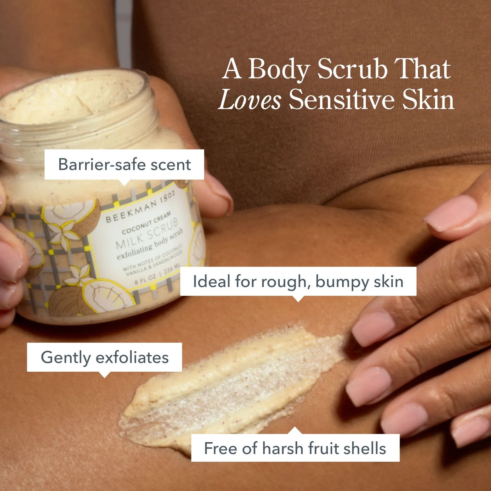 Milk Scrub Exfoliating Body Scrub - Coconut Cream