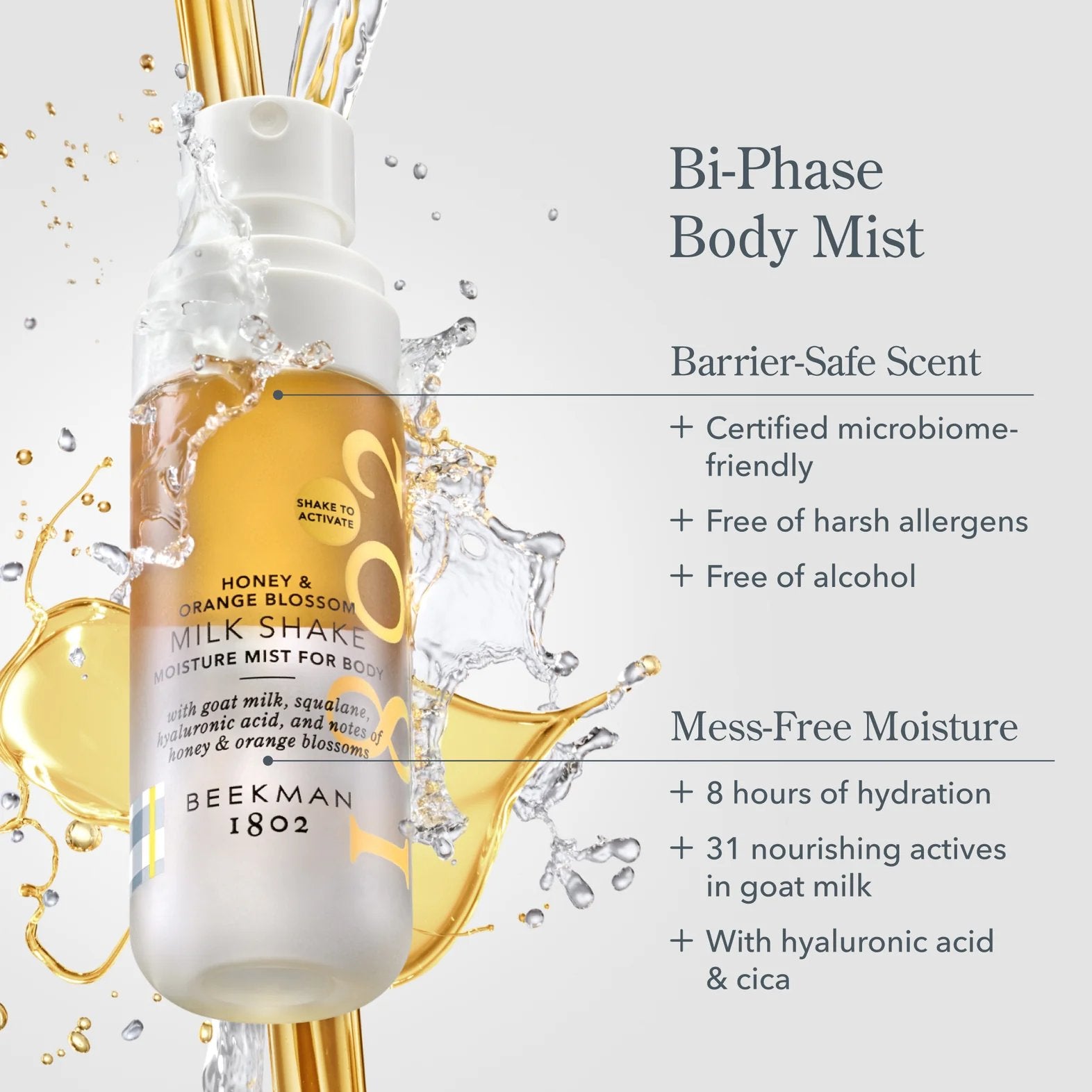 Milk Shake Moisture Mist For Body - Honey + Orange Blossom