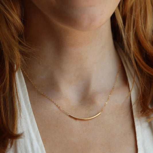 Minimal Bar Necklace - Gold Fill