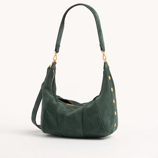 Hammitt Morgan Crossbody Bag - LIMITED EDITION Green Room Suede/Brushed Gold