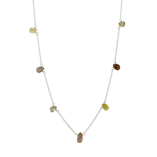 Multicolor Zircons Necklace - Sterling Silver