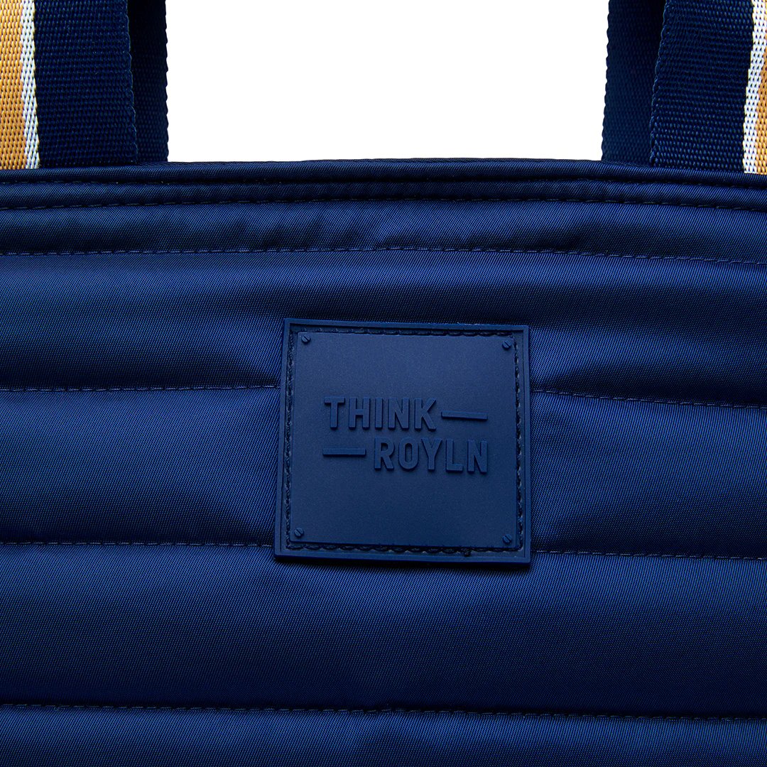 Quilted 'Beach Bum' Mini Cooler Bag - Navy