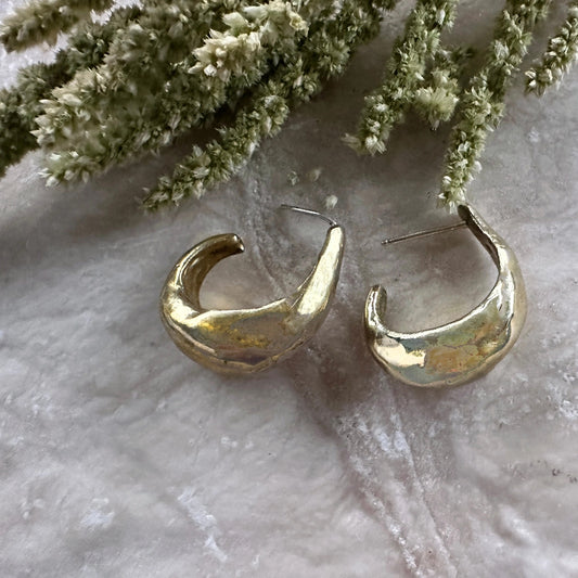 Brass Nikki Hoop Earrings