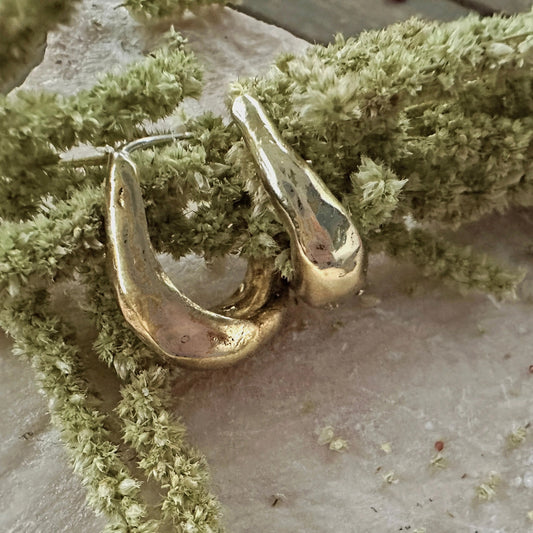 Brass Nikki Hoop Earrings