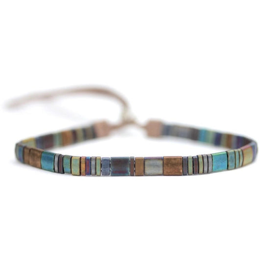 Nova Handwoven Beaded Tile Bracelet