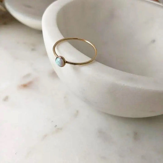 Opal Stacking Ring - Gold Fill