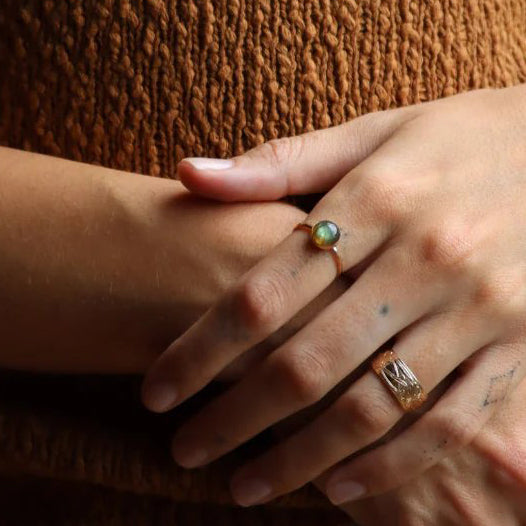 Labradorite ‘Origin’ Ring - Gold Fill